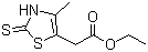 Ethyl 2-(2-mercapto-4-methyl-1,3-thiazol-5-yl)acetate molecular structure (CAS 111874-19-2)