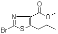 structure of CAS# 1120214-96-1, 2-Bromo-5-propyl-4-thiazolecarboxylic acid methyl ester
