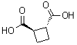 trans-1,2-Cyclobutanedicarboxylic acid molecular structure (CAS 1124-13-6)