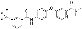 structure of CAS# 1125780-41-7, SKLB 610;N-Methyl-4-[4-[3-(trifluoromethyl)benzamido]phenoxy]-2-picolinamide