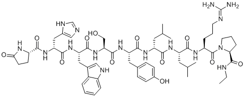 (D-组氨酰2)-亮氨酰丙基内酯三氟乙酸盐分子结构 (CAS 112642-11-2)