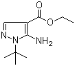 Ethyl 5-amino-1-tert-butyl-1H-pyrazole-4-carboxylate molecular structure (CAS 112779-14-3)