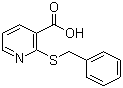 结构式 CAS# 112811-90-2, 2-苄硫基烟酸; 2-苄硫基-3-吡啶甲酸