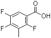 2,4,5-三氟-3-甲基苯甲酸分子结构 (CAS 112822-85-2)