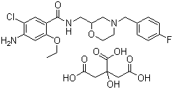 Mosapride citrate  molecular structure (CAS 112885-42-4)