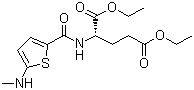 structure of CAS# 112889-02-8, Diethyl N-[5-methylamino-2-thenoyl]-L-glutamate;N-[[5-(Methylamino)-2-thienyl]carbonyl]-L-glutamic acid diethyl ester