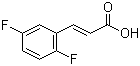 结构式 CAS# 112898-33-6, 2,5-二氟肉桂酸; 反式-2,5-二氟肉桂酸