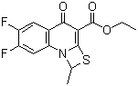 structure of CAS# 113046-72-3, Ethyl 6,7-difluoro-1-methyl-4-oxo-4H-[1,3]thiazeto[3,2-a]quinoline-3-carboxylate