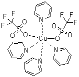 结构式 CAS# 113110-58-0, (OC-6-12)-四(吡啶)双(1,1,1-三氟甲烷磺酸)铜