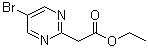 结构式 CAS# 1134327-91-5, 5-溴-2-嘧啶乙酸乙酯