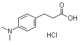 structure of CAS# 1134691-04-5, 4-(Dimethylamino)benzenepropanoic acid hydrochloride (1:1)