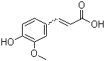 structure of CAS# 1135-24-6, 4-Hydroxy-3-methoxycinnamic acid;Ferulic acid; 3-Methoxy-4-hydroxy-cinnamic acid; 3-(4-Hydroxy-3-methoxyphenyl)acrylic acid