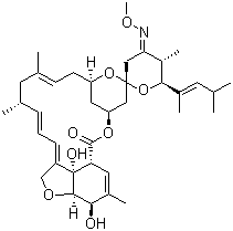 结构式 CAS# 113507-06-5, 莫西菌素; 莫西丁克