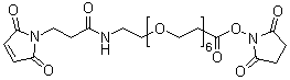structure of CAS# 1137109-21-7, 25-(2,5-Dihydro-2,5-dioxo-1H-pyrrol-1-yl)-23-oxo-4,7,10,13,16,19-hexaoxa-22-azapentacosanoic acid 2,5-dioxo-1-pyrrolidinyl ester