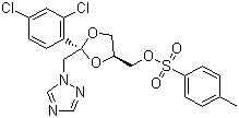 结构式 CAS# 113770-65-3, cis-[2-(2,4-二氯苯基)-2-(1H-1,2,4-三唑-1-基甲基)-1,3-二氧戊环-4-基]甲基对甲苯磺酸酯