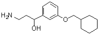 结构式 CAS# 1141776-83-1, alpha-(2-氨基乙基)-3-(环己基甲氧基)苯甲醇