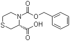 结构式 CAS# 114580-22-2, (R)-4-苄氧羰基硫代吗啉-3-甲酸