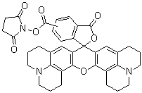 结构式 CAS# 114616-32-9, 罗丹明-5(6)-羧酸 N-琥珀酰亚胺基酯