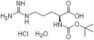 结构式 CAS# 114622-81-0, N-Boc-L-精氨酸盐酸盐(一水); N-叔丁氧羰基-L-精氨酸盐酸盐(一水)