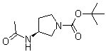 结构式 CAS# 114636-37-2, (S)-3-乙酰氨基吡咯烷-1-羧酸叔丁酯