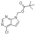 structure of CAS# 1146629-75-5, (4-Chloro-7H-pyrrolo[2,3-d]pyrimidin-7-yl)methyl pivalate