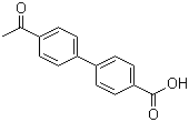 结构式 CAS# 114691-92-8, 4'-乙酰基-[1,1'-联苯]-4-羧酸