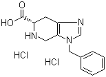 结构式 CAS# 114788-05-5, (S)-4,5,6,7-四氢-3-苯甲基-3H-咪唑并[4,5-c]吡啶-6-甲酸二盐酸盐