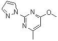 结构式 CAS# 114833-96-4, 4-甲氧基-6-甲基-2-(1H-吡唑-1-基)嘧啶