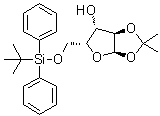 structure of CAS# 114861-14-2, 5-O-(tert-Butyldiphenylsilyl)-1,2-O-isopropylidene-alpha-D-xylofuranose