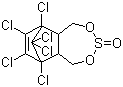 structure of CAS# 115-29-7, Thiosulfan;1,2,3,4,7,7-Hexachloro-1,5,5a,6,9,9a-hexahydro-6,9-methano-2,4,3-benzodioxathiepin-3-oxide