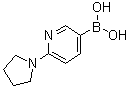 structure of CAS# 1150114-75-2, [2-(Pyrrolidin-1-yl)pyridin-5-yl]boronic acid;[6-(Pyrrolidin-1-yl)pyridin-3-yl]boronic acid