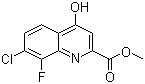structure of CAS# 1150164-88-7, Methyl 7-chloro-8-fluoro-4-hydroxyquinoline-2-carboxylate