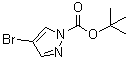 structure of CAS# 1150271-23-0, 4-Bromopyrazole-1-carboxylic acid tert-butyl ester;tert-Butyl 4-bromo-1H-pyrazole-1-carboxylate