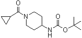 structure of CAS# 1152430-26-6, tert-Butyl (1-(cyclopropanecarbonyl)piperidin-4-yl)carbamate