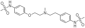 structure of CAS# 115256-11-6, Dofetilide;N-[4-(2-{2-[4-(methanesulphonamido)phenoxyl]-N-methylethylamino}ethyl)phenyl]-methanesulphonamide