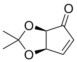 (3aR,6aR)-2,2-二甲基-2H,3aH,4H,6aH-环戊(d)(1,3)二氧杂环戊烯-4-酮分子结构 (CAS 115509-13-2)