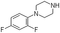 结构式 CAS# 115761-79-0, 1-(2,4-二氟苯基)哌嗪