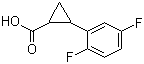 structure of CAS# 1157698-34-4, 2-(2,5-Difluorophenyl)cyclopropanecarboxylic acid