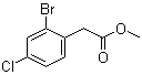 structure of CAS# 115871-49-3, 2-Bromo-4-chlorobenzeneacetic acid methyl ester