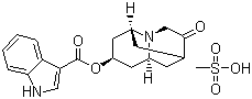 structure of CAS# 115956-13-3, Dolasetron mesylate;(2alpha,6alpha,8alpha,9abeta)-Octahydro-3-oxo-2,6-methano-2H-quinolizin-8-yl-1H-indole-3-carboxylate monomethanesulfonate