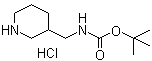 structure of CAS# 1159826-67-1, tert-Butyl (piperidin-3-ylmethyl)carbamate hydrochloride