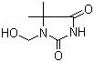 structure of CAS# 116-25-6, 1-Hydroxymethyl-5,5-dimethylhydantoin;1-(Hydroxymethyl)-5,5-dimethylimidazolidine-2,4-dione-; MDM hydantoin