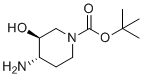 structure of CAS# 1161932-04-2, (3S,4S)-tert-Butyl 4-amino-3-hydroxypiperidine-1-carboxylate
