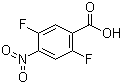 结构式 CAS# 116465-48-6, 2,5-二氟-4-硝基苯甲酸
