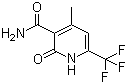 structure of CAS# 116548-07-3, 1,2-Dihydro-4-methyl-2-oxo-6-(trifluoromethyl)-3-pyridinecarboxamide