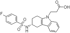 结构式 CAS# 116649-85-5, 雷马曲班; 3R-(4-氟苯磺酰氨基)-1,2,3,4-四氢化-9H-咔唑-9-丙酸