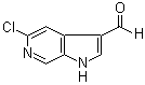 结构式 CAS# 1167056-35-0, 5-氯-1H-吡咯并[2,3-c]吡啶-3-甲醛