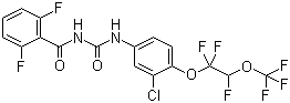 structure of CAS# 116714-46-6, Novaluron;N-[[3-Chloro-4-[1,1,2-trifluoro-2-(trifluoromethoxy)ethoxy]phenyl]carbamoyl]-2,6-difluorobenzamide
