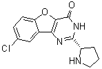 结构式 CAS# 1169558-38-6, 8-氯-2-(2S)-2-吡咯烷基苯并呋喃并[3,2-d]嘧啶-4(3H)-酮