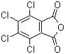 structure of CAS# 117-08-8, Tetrachlorophthalic anhydride;4,5,6,7-Tetrachloro-1,3-isobenzofurandione; Tetrachloro-1,2-benzenedicarboxylic acid anhydride; TCPA